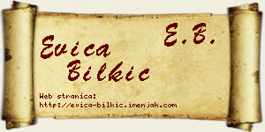 Evica Bilkić vizit kartica